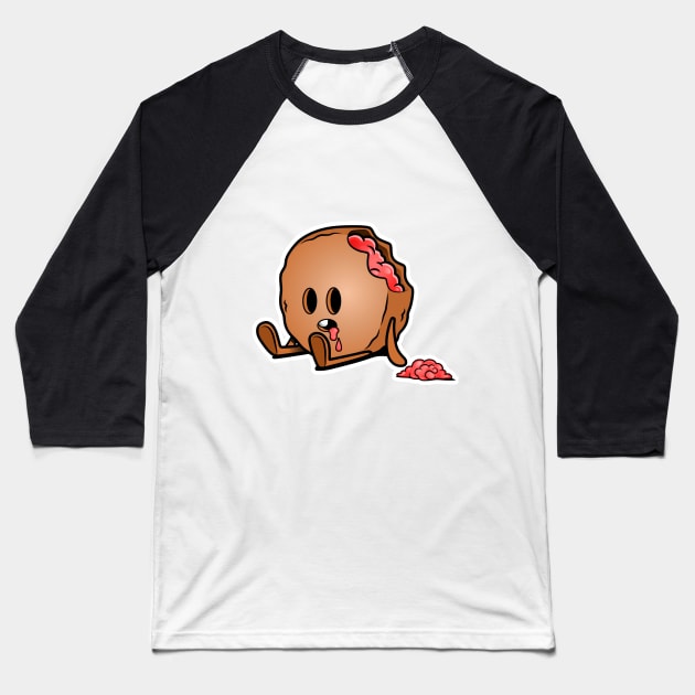 Jelly Brain Baseball T-Shirt by Anrego